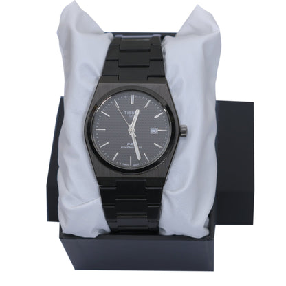 PRX Black With Black Textured Dial Watch