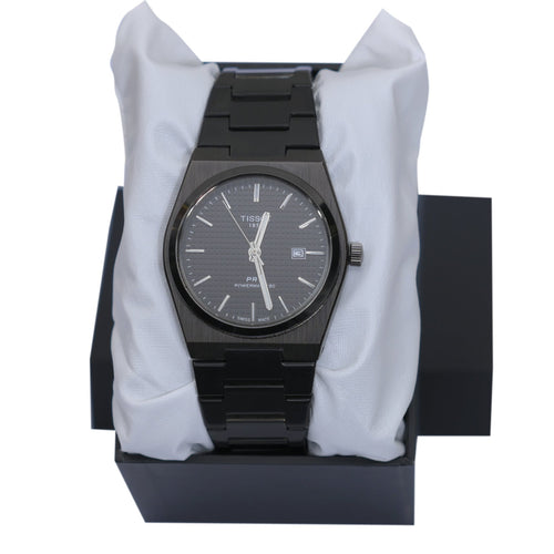 PRX Black With Black Textured Dial Watch